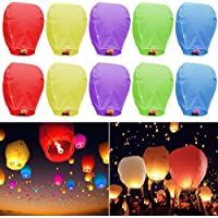 JRing Farolillo Volador-Pack 10 Farolillos Volantes Colores Mixtos Linternas Voladoras